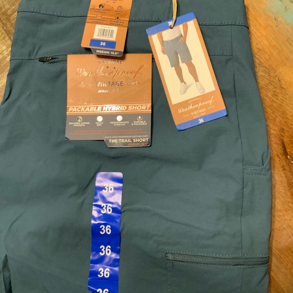 Weatherproof Men's Blue Flat Front Shorts - Picture 2 of 2